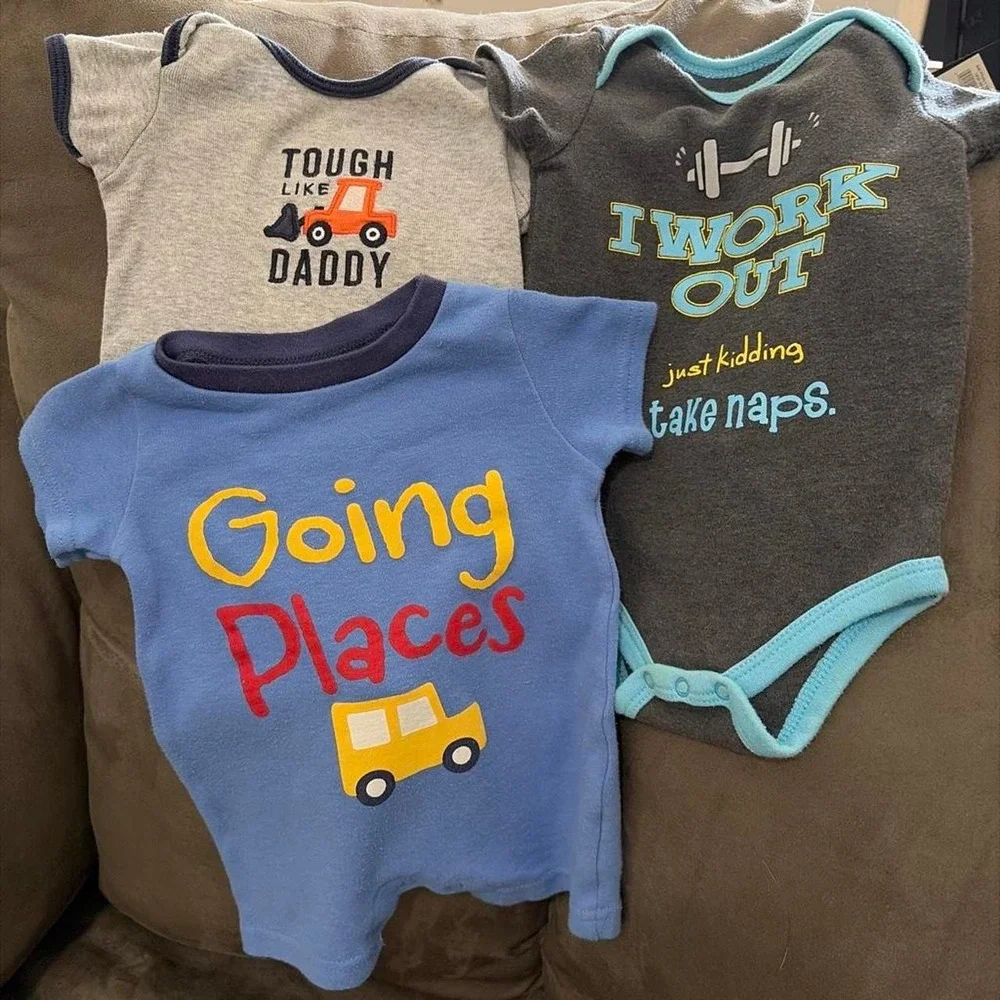 Baby Boy 3-6 Month Clothing Bundle 11pc Lot Dinosaur Lion Construction Mixed